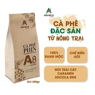 Mã Video -20%_Gói 250g Cà phê đặc sản_Specialty Coffee_A8 AEROCO COFFEE pha phin, rang xay nguyên chất, vị ngọt thơm