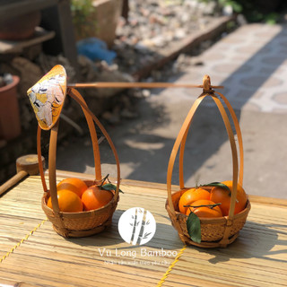 Quang gánh tre mini (tặng kèm nón vẽ ) trang trí decor cực xinh