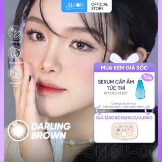 Lens nâu tự nhiên DARLING BROWN chính hãng LENSME | 6 tháng | Kính áp tròng cận SUONLENS