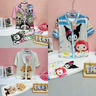Đồ bộ nữ pijama tay ngắn quần lửng, lụa xước thiết kế cao cấp hot trend , đồ bộ hot nhất hiện nay nhiều mẫu, bao giặt má