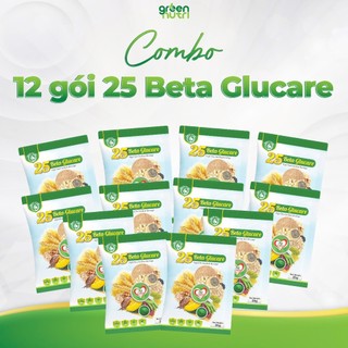 Combo 12 gói 25 beta glucare sữa hạt ngũ cốc không đường - green nutri