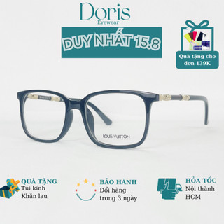 Gọng kính cận nhựa mắt vuông lv 2184 thời trang nam nữ doriseyewear