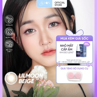 Lens nâu tự nhiên sáng nhẹ LILMOON BROWN chính hãng LENSME | 6 tháng | Kính áp tròng cận SUONLENS