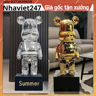 Gấu BearBrick bụng phệ ,đính đá ánh bạc SIRE Lớn-80cm-tượng gấu BearBrick decor cửa hàng, nhà của,kệ,tủ-quà tặng đẹp