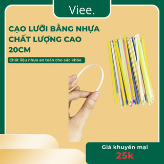 Bịch 40 cây cạo lưỡi bằng nhựa chất lượng cao 20cm Viee
