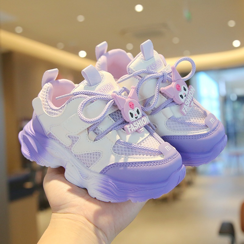   TX667  Giày Thể Thao Kuromi Cho Bé Gái Từ 2-12 Tuổi Siêu Mềm Nhẹ Thoáng Khí Phối Màu Siêu Xinh 