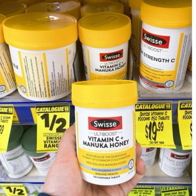 Swisse Vitamin C Manuka Honey 120 viên