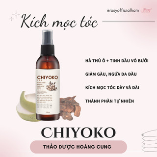 Dưỡng chất xịt kích thích mọc tóc Chiyoko giúp mọc dài và dày, ngăn ngừa rụng tóc, giảm gàu ngứa da đầu, ngăn tia UV