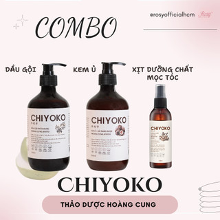Bộ Dầu gội - Xả - Dưỡng Tóc thảo dược Chiyoko cao cấp, phục hồi hư tổn, giảm khô xơ ngăn ngừa rụng tóc và giảm gàu ngứa