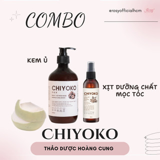 Kem ủ xả và xịt kích mọc tóc thảo dược chiết suất tinh dầu bưởi Chiyoko nuôi dưỡng giảm khô tóc, giảm gàu ngứa da đầu