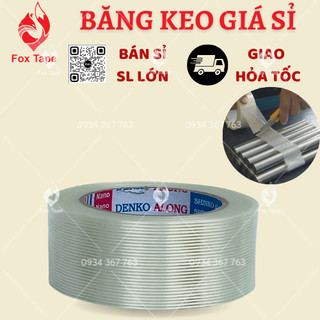 Băng keo sợi thuỷ tinh 4.8cm dài 40 mét dán nhám vòng