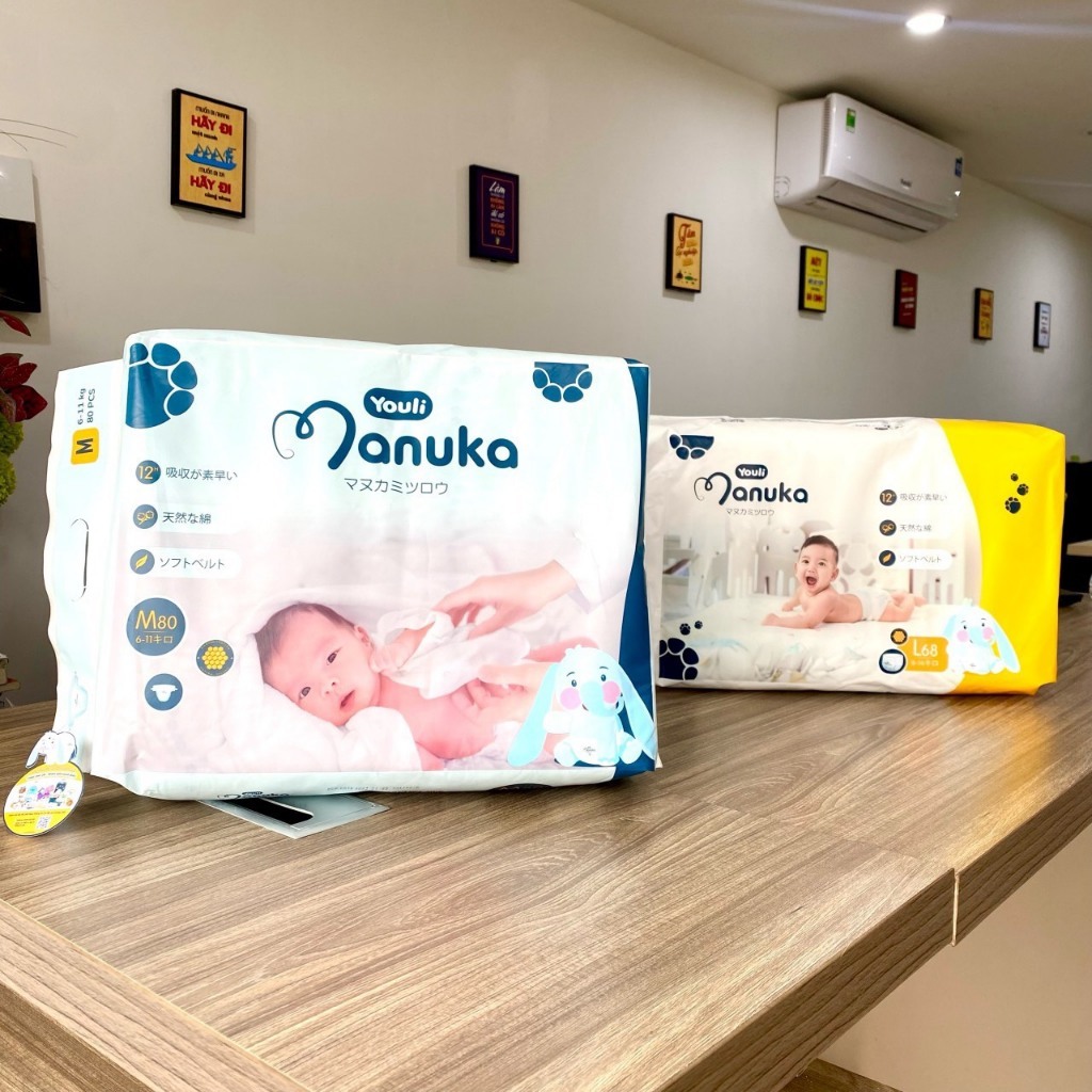 Bỉm Manuka organic siêu mềm, mỏng, thấm hút cho bé