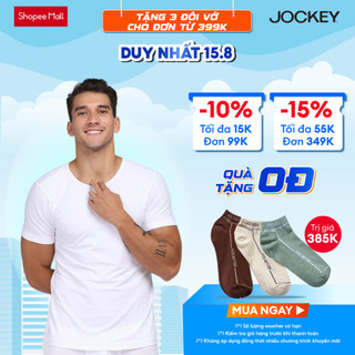 Áo Thun Nam Trơn Jockey Cotton Màu Trắng Xám Xanh Đen - J7114