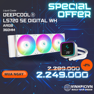 Tản nhiệt nước cpu deepcool ls720 se digital white