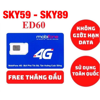 SIM 4G MOBIFONE [DÙNG KHÔNG GIỚI HẠN] [12MDTV500] [SKY59] [A69S] [ED60] CHẤT LƯỢNG CAO