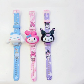 Đồng hồ Kuromi, melody, cinamoroll chiếu hình 3D và loại phát nhạc phát sáng cho bé