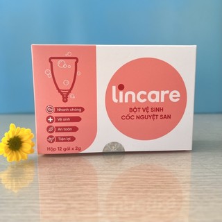 Bộp tiệt trùng Lincare vệ sinh cốc nguyệt san nhanh chóng, an toàn, tiện lợi (12 gói) - Chính Hãng