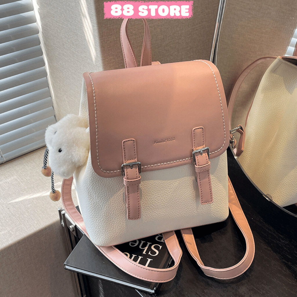 Balo nữ,da pu cao cấp,thời trang hàn quốc,đi học,đi chơi dạo phố sang chảnh,hàng quảng châu 88store 