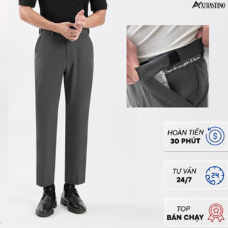 Quần Tây Nam Cao Cấp Atrastino cạp chun co giãn chất vải COTON SPANDECK Co Dãn Thỏa Mái ,Không Nhăn, Không Xù.