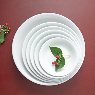 Đĩa sứ sâu lòng dáng mới - Đĩa sâu lòng bằng gốm sứ cao cấp màu trắng