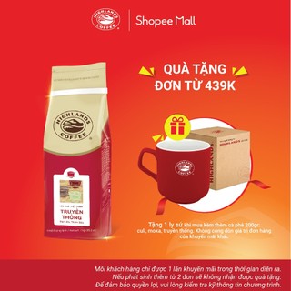 Cà phê bột Truyền thống Highlands Coffee 1kg - Cafe rang xay nguyên chất 100%