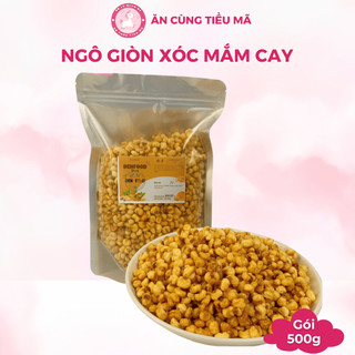 500G Ngô Giòn Xóc Mắm Cay, Ngô Nếp Sấy Giòn, Ngô Cay, đồ ăn vặt
