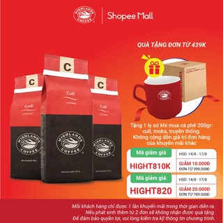 Combo 3 gói Cà Phê Rang Xay Culi Highlands Coffee 200g/gói