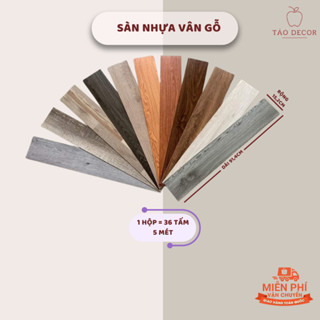 36 tấm (5 mét) Sàn Nhựa Bê tông Sàn Nhựa Vân Gỗ Vân Đá Vân Trải Thảm Keo Dán Được 5 mét dày gần 2mm