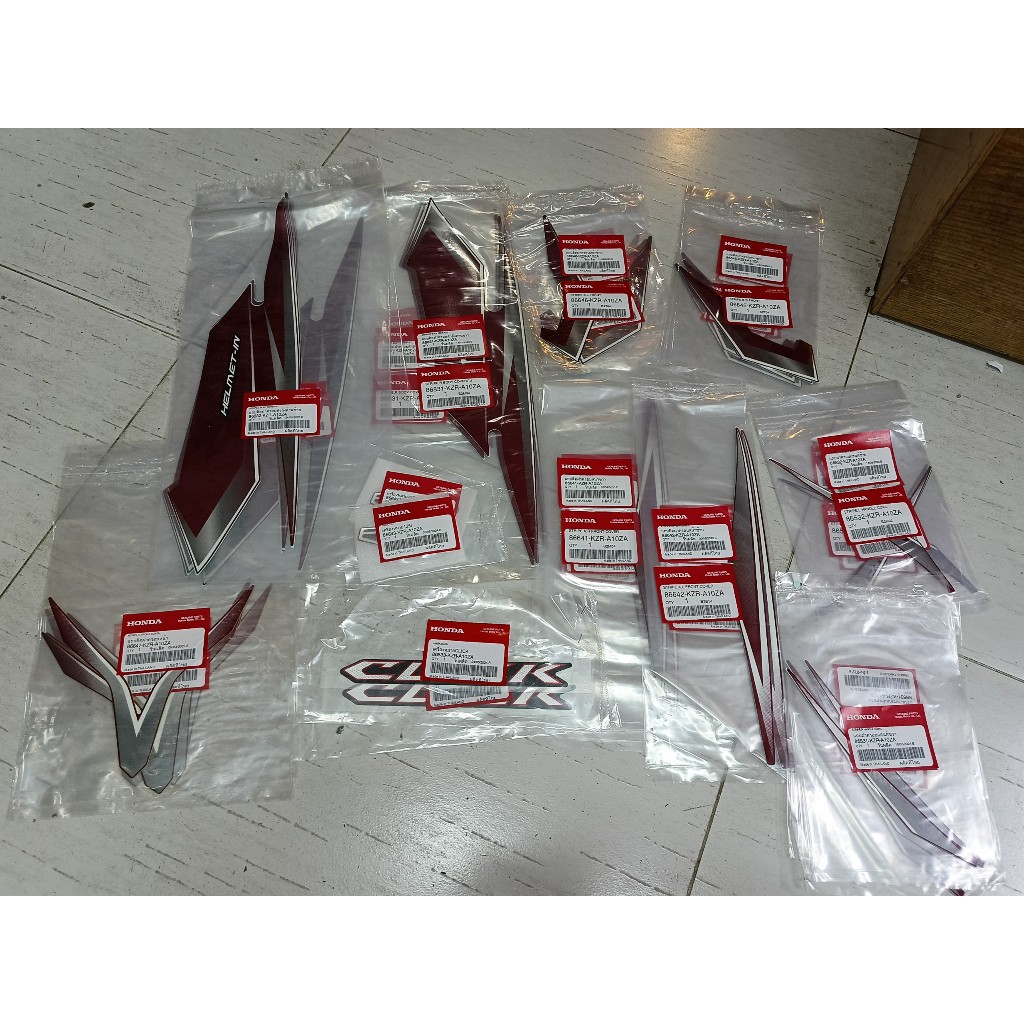 bộ tem giấy click 125 2013 2014 thái lan màu đỏ