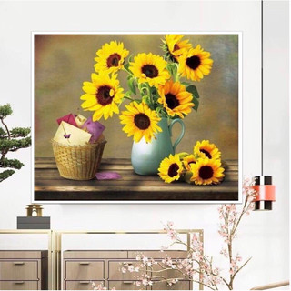 Tranh đính đá hoa hướng dương LG1819 (70x60cm) -chưa đính đá