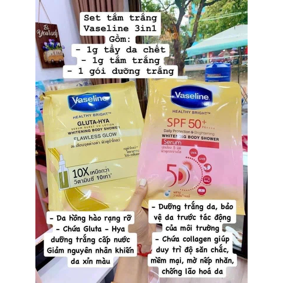 Tắm.trắng Vaseline 10x gói