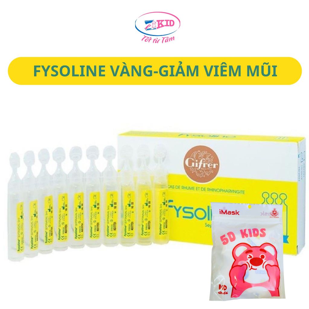 FYSOLINE VÀNG - Nước Muối Sinh Lý Khán.g K.huẩn Pháp FYSOLINE - Hộp 20 Ống x 5ml
