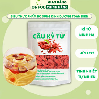 Kỷ tử đỏ Organic ONFOD câu kỉ tử Ninh Hạ kỳ tử pha trà làm sữa hạt giảm cân tẩm bổ đẹp da sáng mắt
