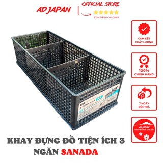 Khay đựng đồ tiện ích 3 ngăn, đựng vật dụng đa năng trong gia đình Sanada hàng nội địa Nhật Bản AD87