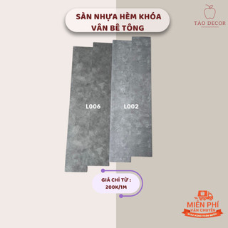 Sàn nhựa hèm khóa 4mm vân bê tông giá rẻ