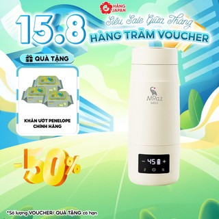 Bình đun nước pha sữa di động Moazbebe MB058 cho bé, bình dun sôi, giữ nhiệt, hâm nước, pha trà, cafe - BH 12 THÁNG
