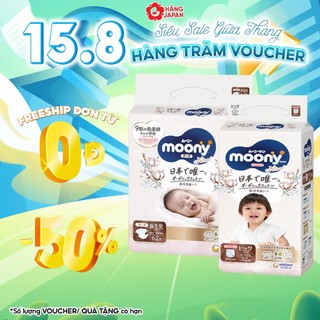 Tã bỉm cho bé Moony Natural nội địa Nhật cộng miếng đủ size NB63/S58/M48/L36/XL32 cho bé từ sơ sinh đến 22kg