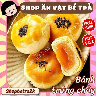 Bánh Trứng Chảy Ngàn Lớp nhân trứng muối tan chảy Aidebao, bánh mochi trứng chảy, đồ ăn vặt giá rẻ