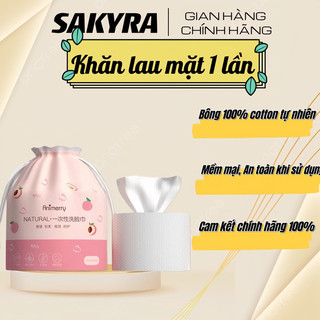 Khăn lau mặt dùng 1 lần túi hồng dạng rút khăn mặt khô đa năng nội địa Trung