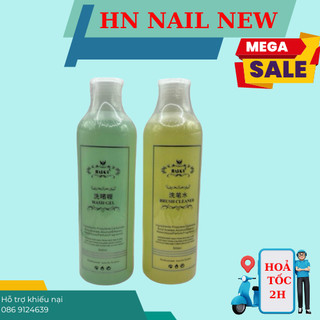 Nước lau gel xanh 500ml jiakou , nước rửa cọ hn nail new
