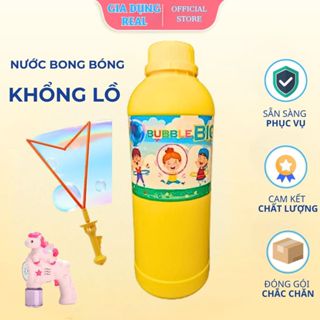 Nước bong bóng xà phòng khổng lồ Bubble Big chai 1 lít dùng cho que gậy súng bong bóng cỡ lớn
