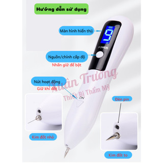 Máy đốt nốt ruồi mụn thịt mini 9 cấp, đốt ổ hôi nách
