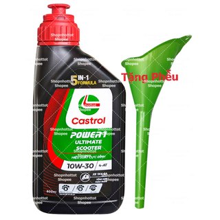 Dầu nhớt tổng hợp tay ga Castrol Power-1 Ultimate 10w30 800ml ( 0.8L ) Thế hệ mới + Tặng phễu thay nhớt – Shopnhottot