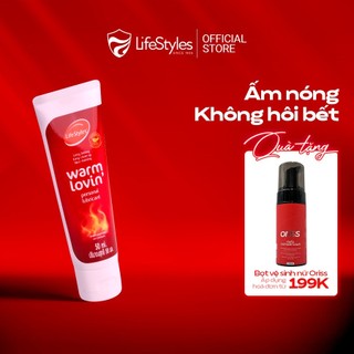 Gel bôi trơn LifeStyles Warm Lovin' tăng cảm giác ấm nóng không chứa Paraben 50ml