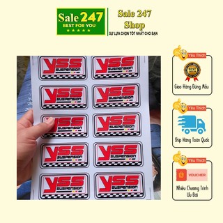 Tem dán phuộc xe YSS - Tem YSS ( 2 tem )