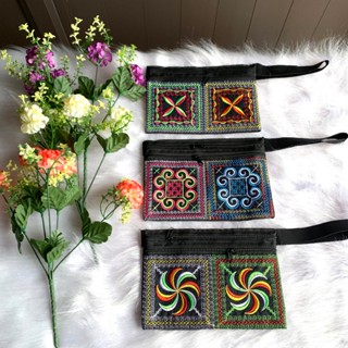 Ví đeo bụng thêu hoa văn thổ cẩm