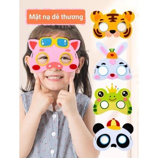 Mặt nạ vải hình thú, mặt nạ cosplay hoá trang cho bé