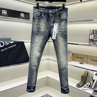 [HÀNG CAO CẤP] Quần Jean Nam Purple Retro Xanh Mài Bạc Kiểu Dáng Skinny Boy Phố 4 Cúc