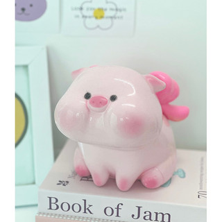 Heo đất tiết kiệm Heo hồng Má Phính bản đeo nơ cute | quà tặng, trang trí, ống tiết kiệm tiền Tiemheosoda
