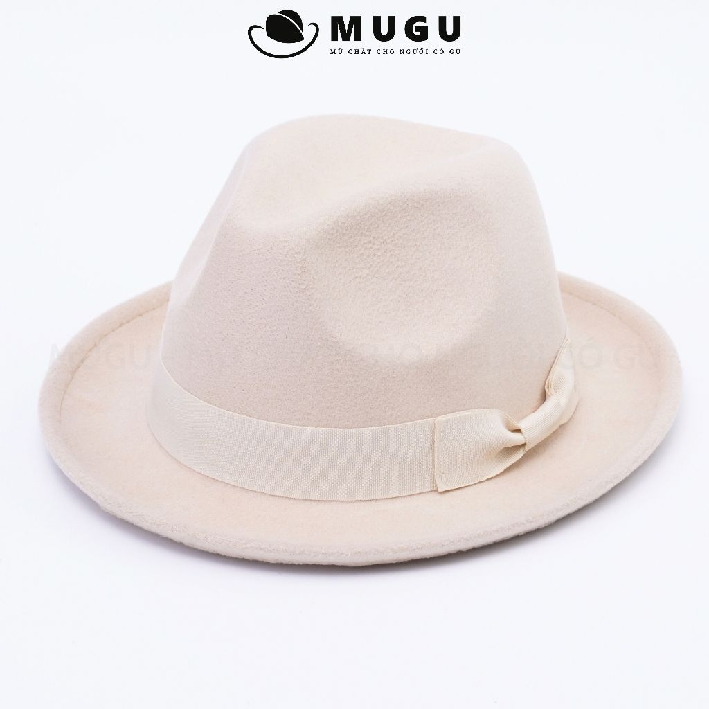 Mũ Phớt Nam Trung Niên FN34 - Mũ Fedora Vành Ngắn Cao Cấp  | MUGU